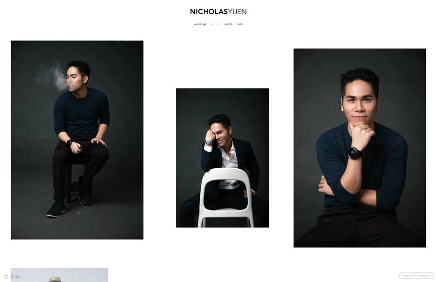 Screenshot from nicyuen.portfoliobox.net