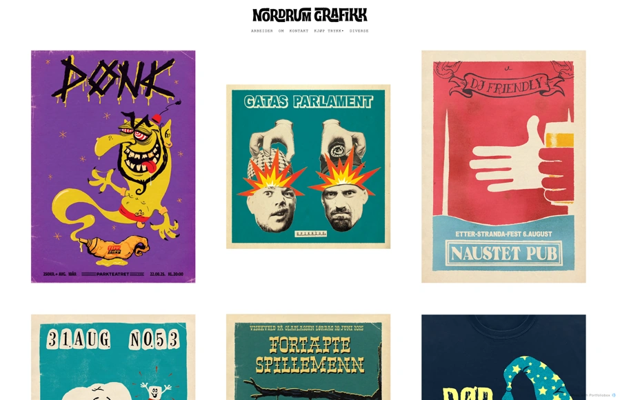 Screenshot from www.nordrumgrafikk.no