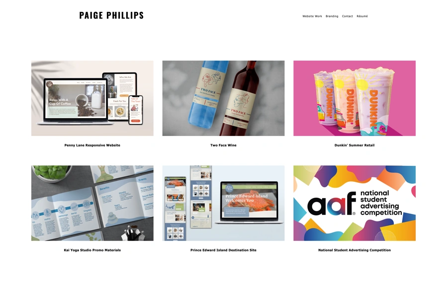 Screenshot from www.paigeaphillips.com