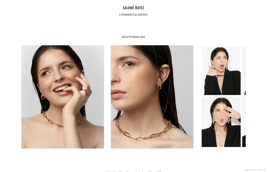 Screenshot from salomebutezbook.portfoliobox.net