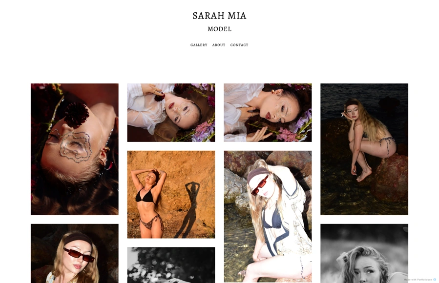 Screenshot from www.sarah-mia.com