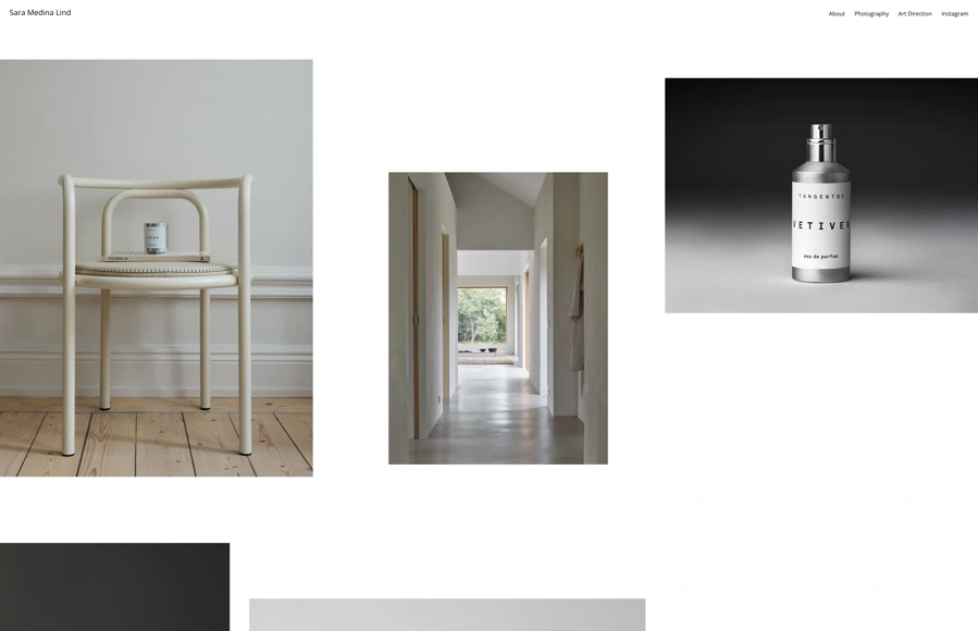 Screenshot from www.saramedinalind.com