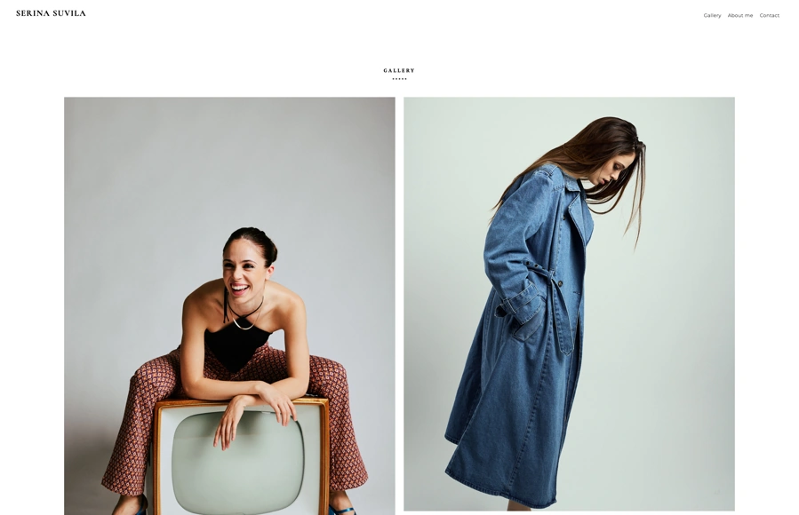 Screenshot from www.serinasuvila-portfolio.com