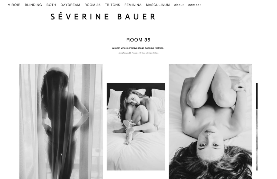 Screenshot from www.severinebauer.com