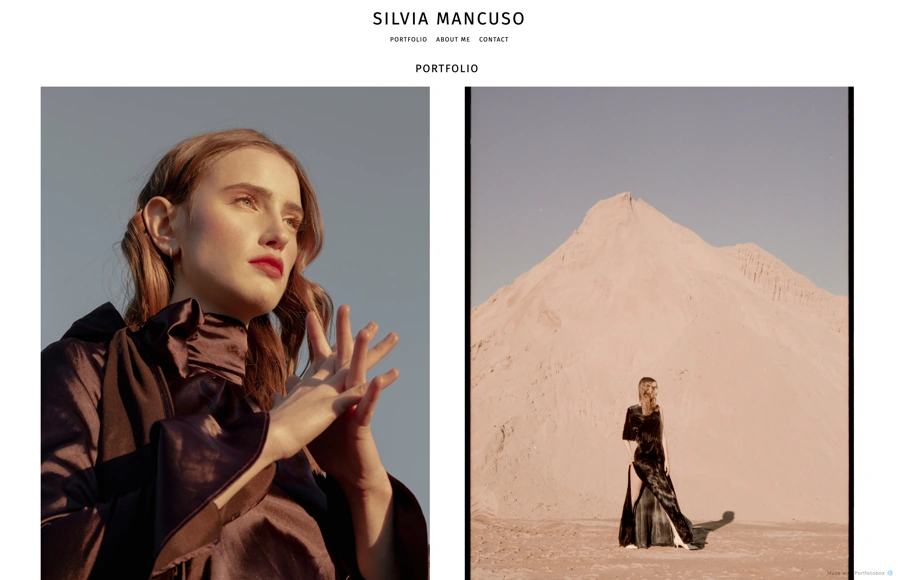 Screenshot from www.silviamancuso.website