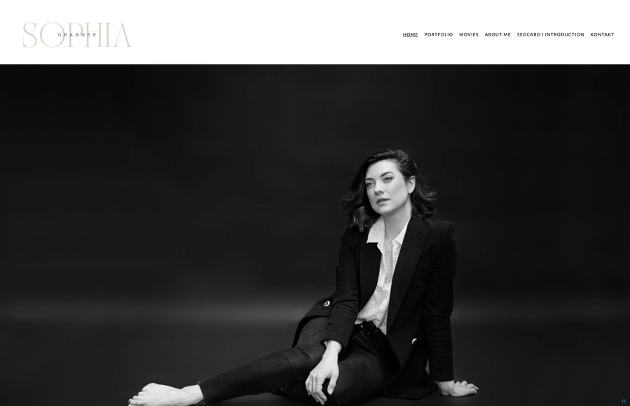 Screenshot from www.sophiagrabner.com