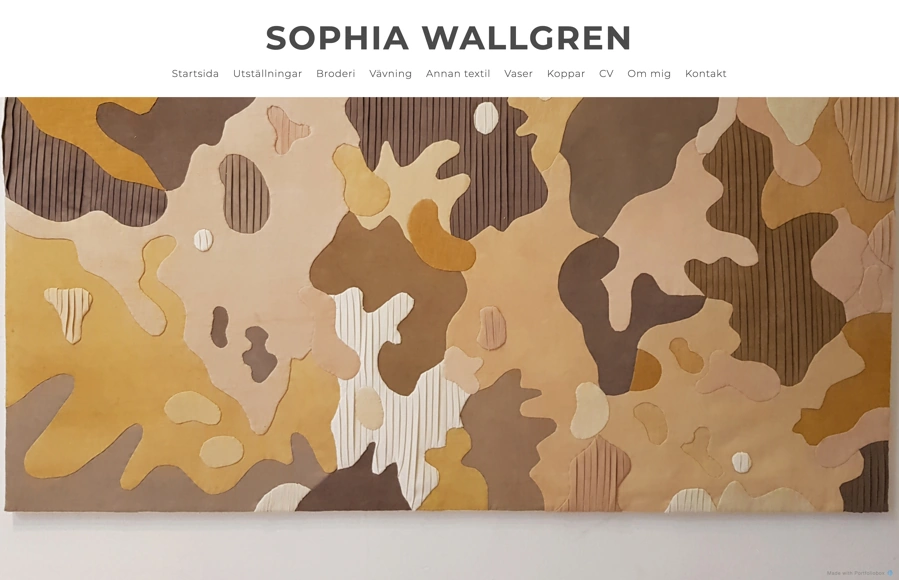 Screenshot from www.sophiawallgren.com
