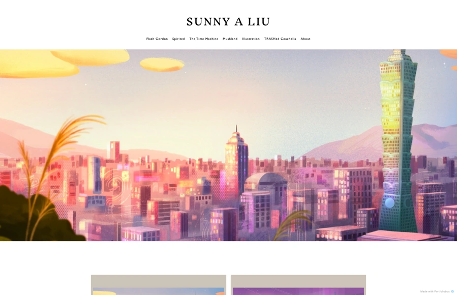 Screenshot from www.sunnyaliu.com