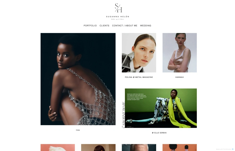 Screenshot from www.susannahelen.com