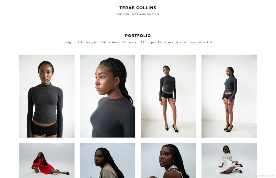 Screenshot from www.teraecollins.com