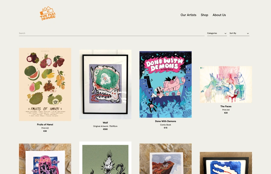 Screenshot from www.thefulldrawer.com