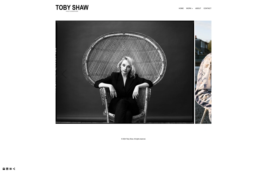 Screenshot from www.tobyshaw.co.uk