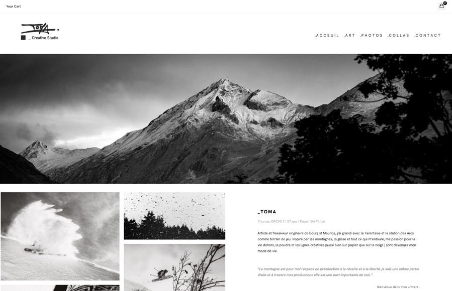 Screenshot from www.toma-creativestudio.com