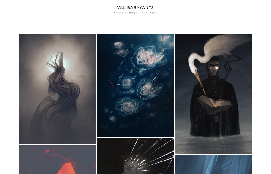Screenshot from www.valbabayants.com
