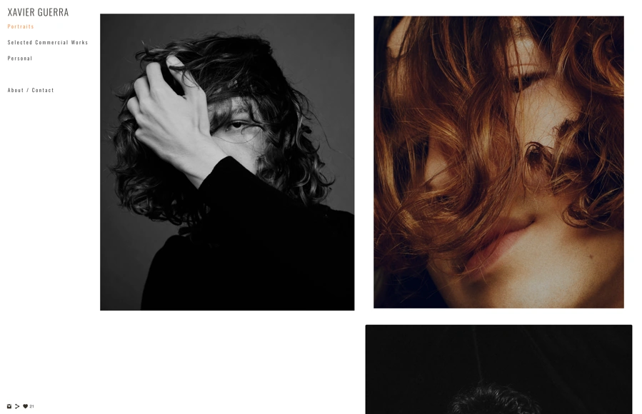 Screenshot from www.xavierguerra.com