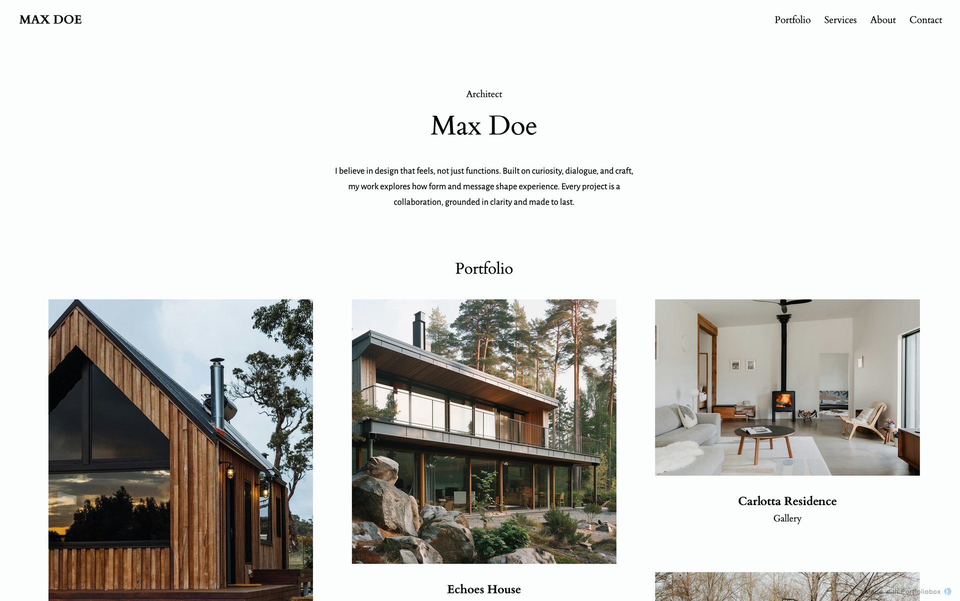 Шаблон портфоліо архітектора