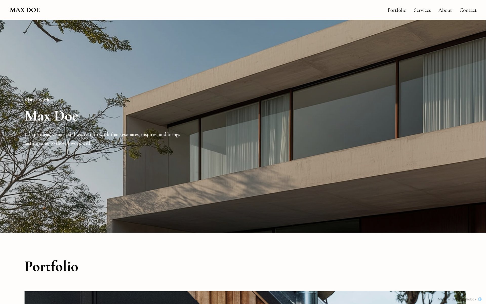 Шаблон портфоліо архітектора