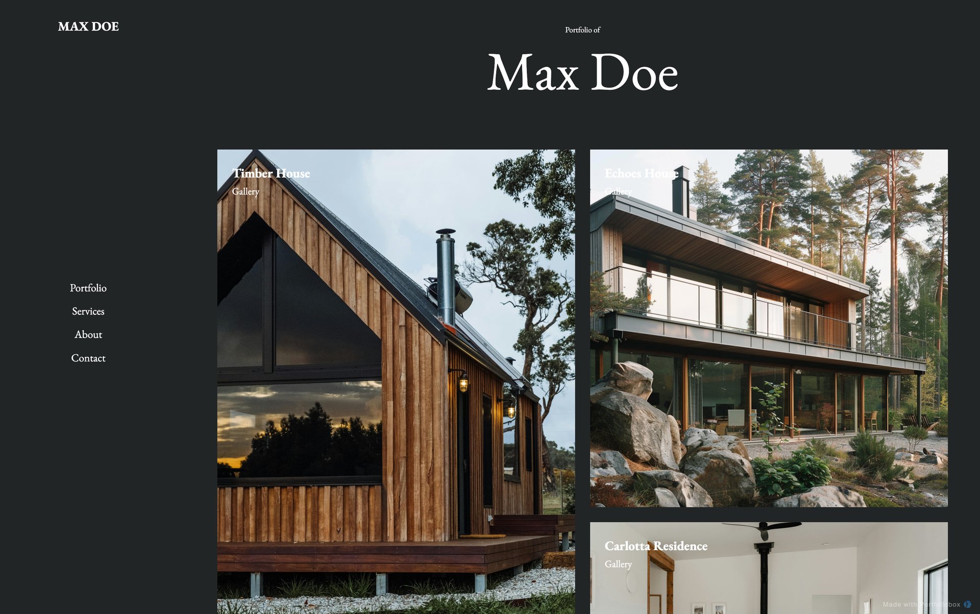 Шаблон портфоліо архітектора