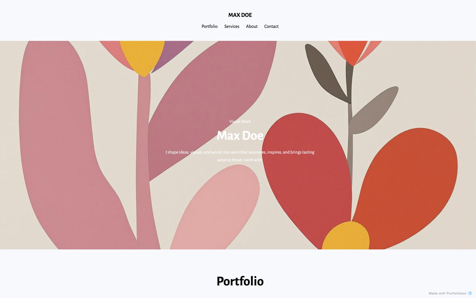 Шаблон портфоліо художника