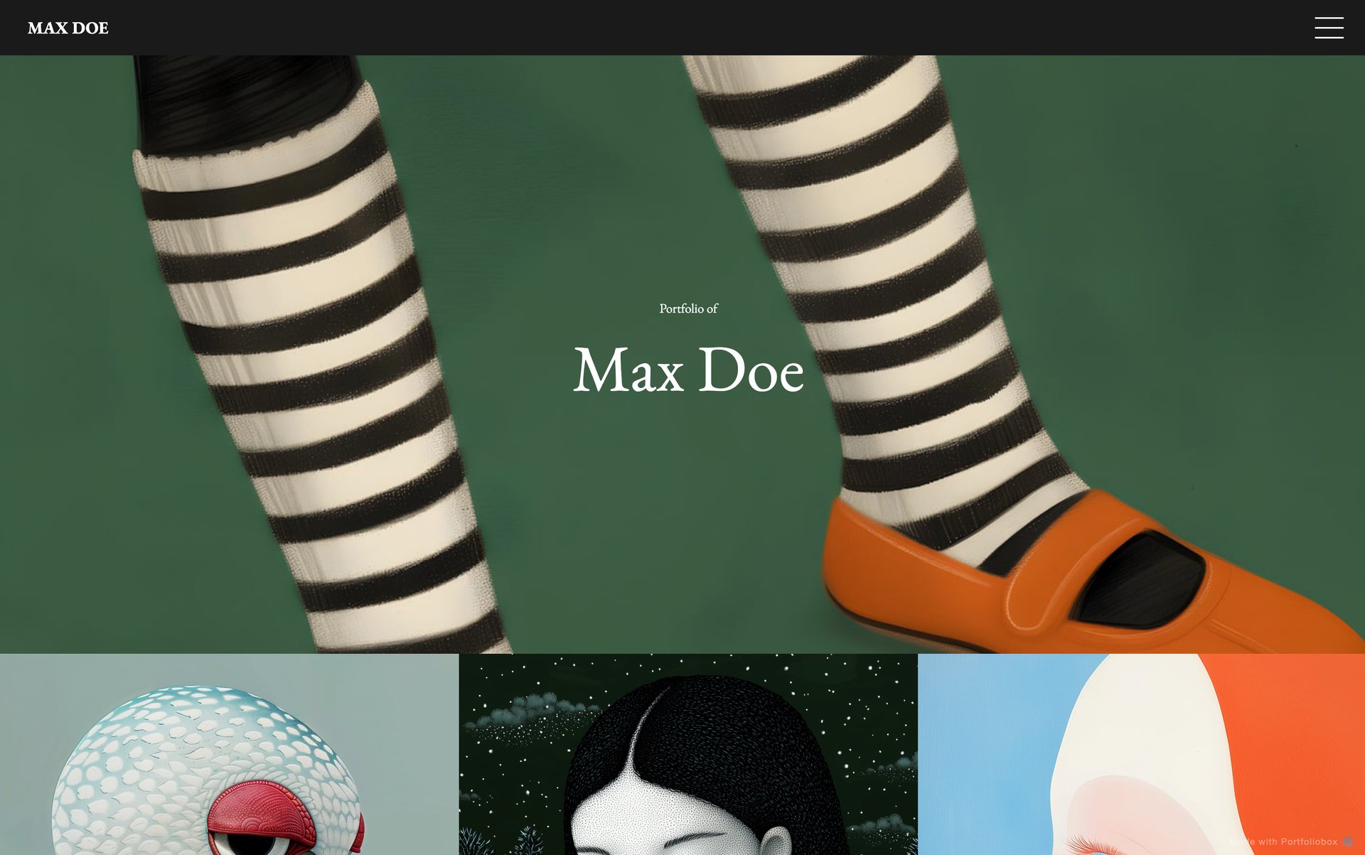 Шаблон портфоліо художника