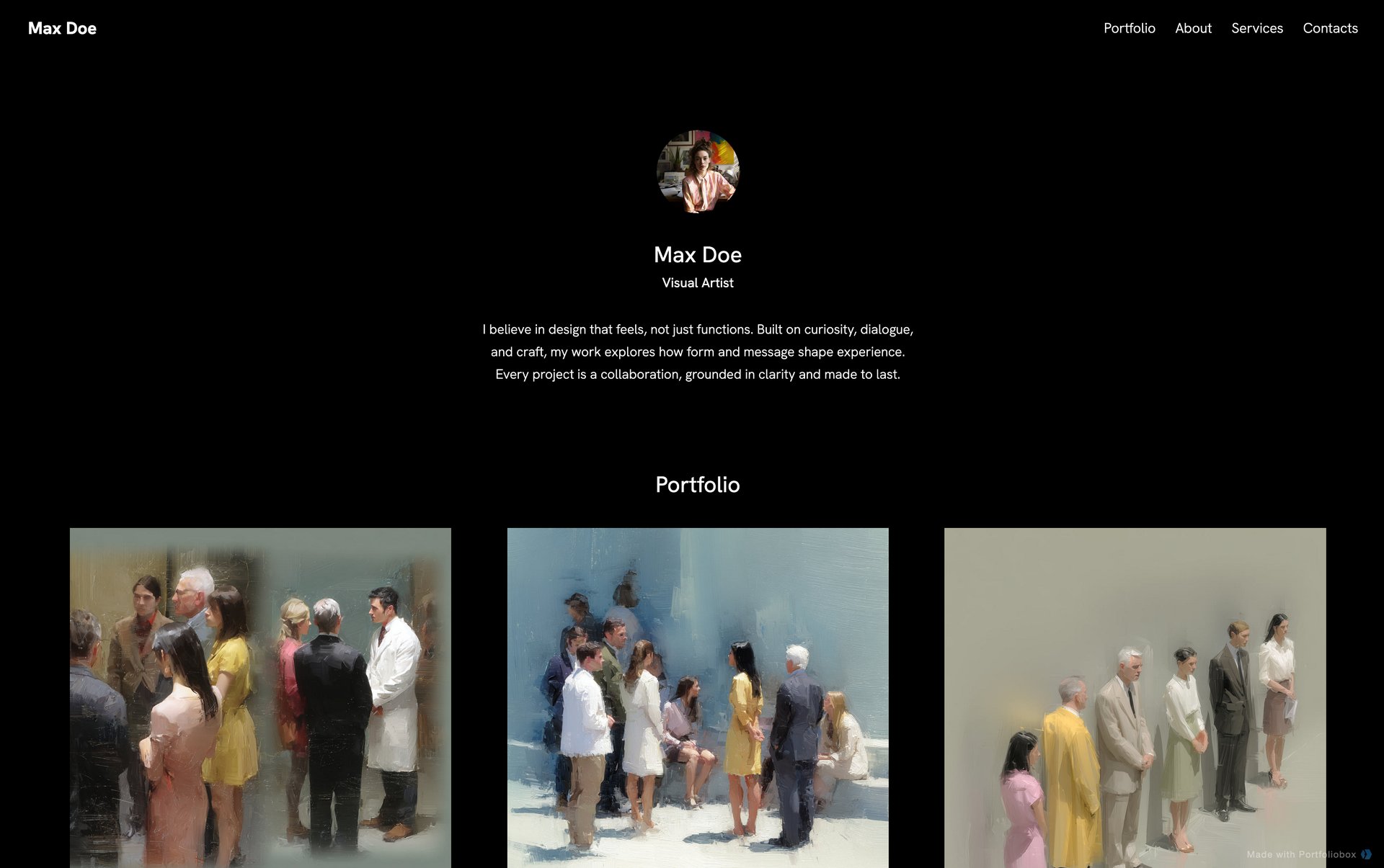 Artist portfolio template