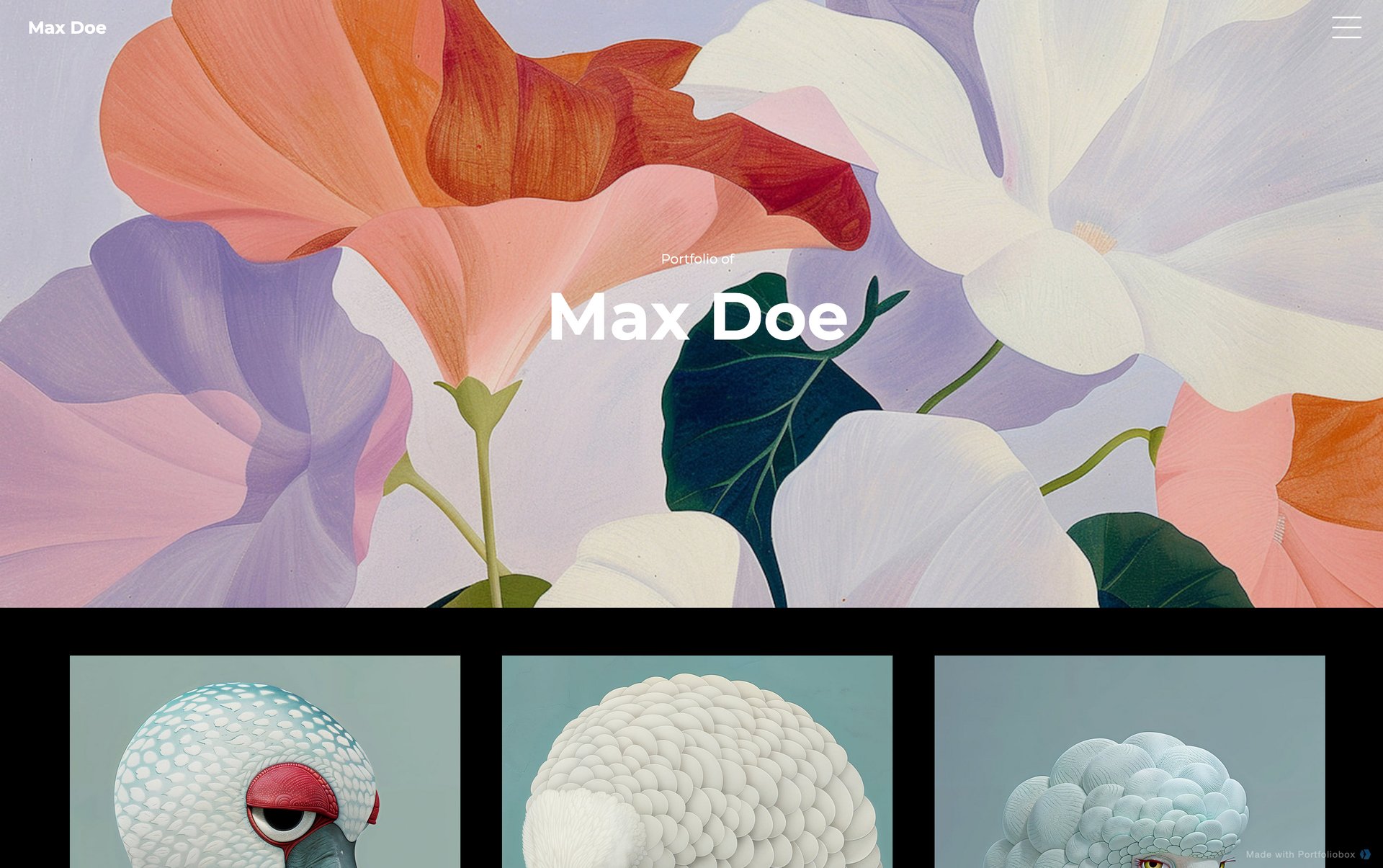 Artist portfolio template