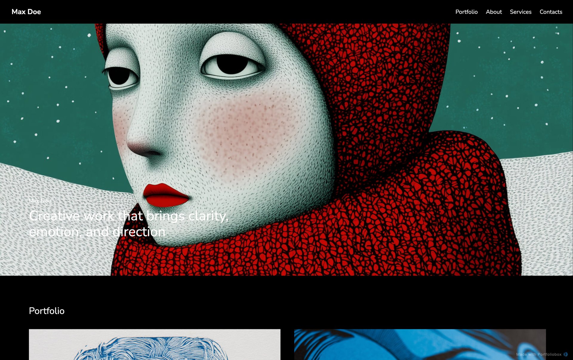 Artist portfolio template