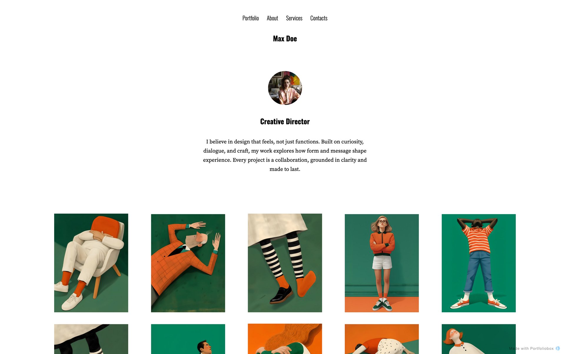 Artist portfolio template