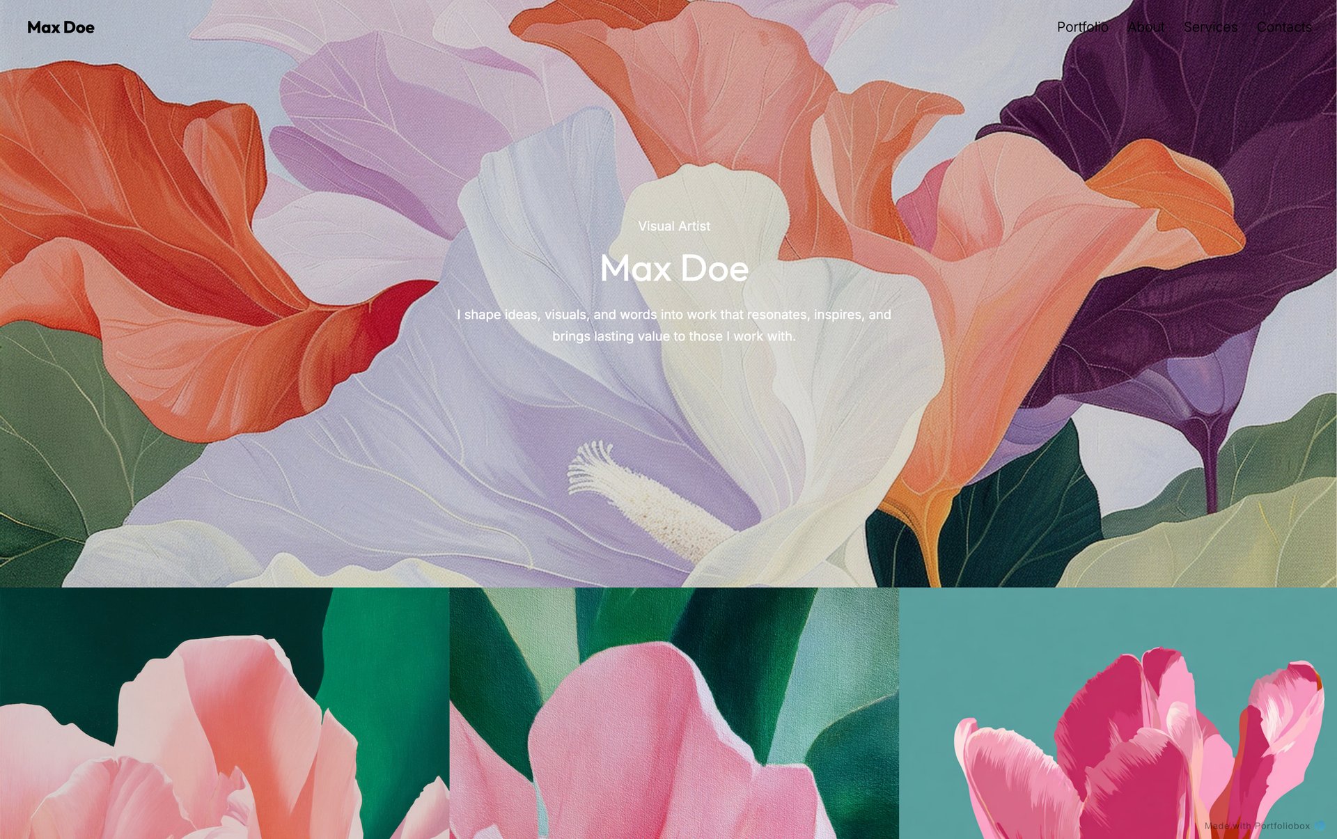 Artist portfolio template