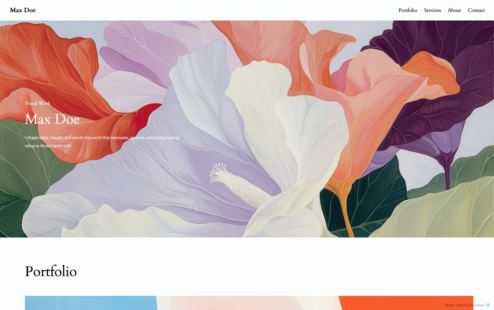 Шаблон портфоліо художника