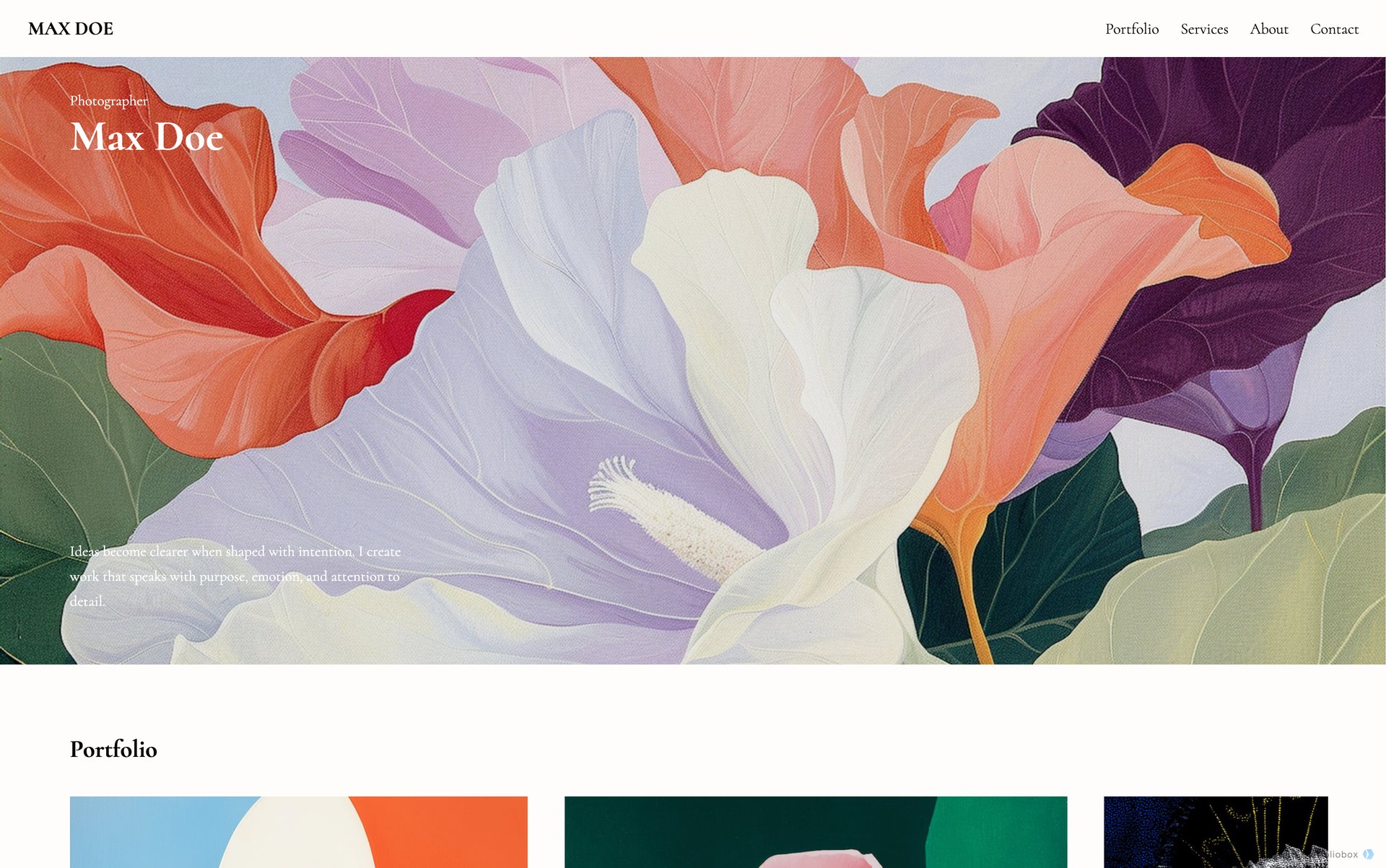 Шаблон портфоліо художника