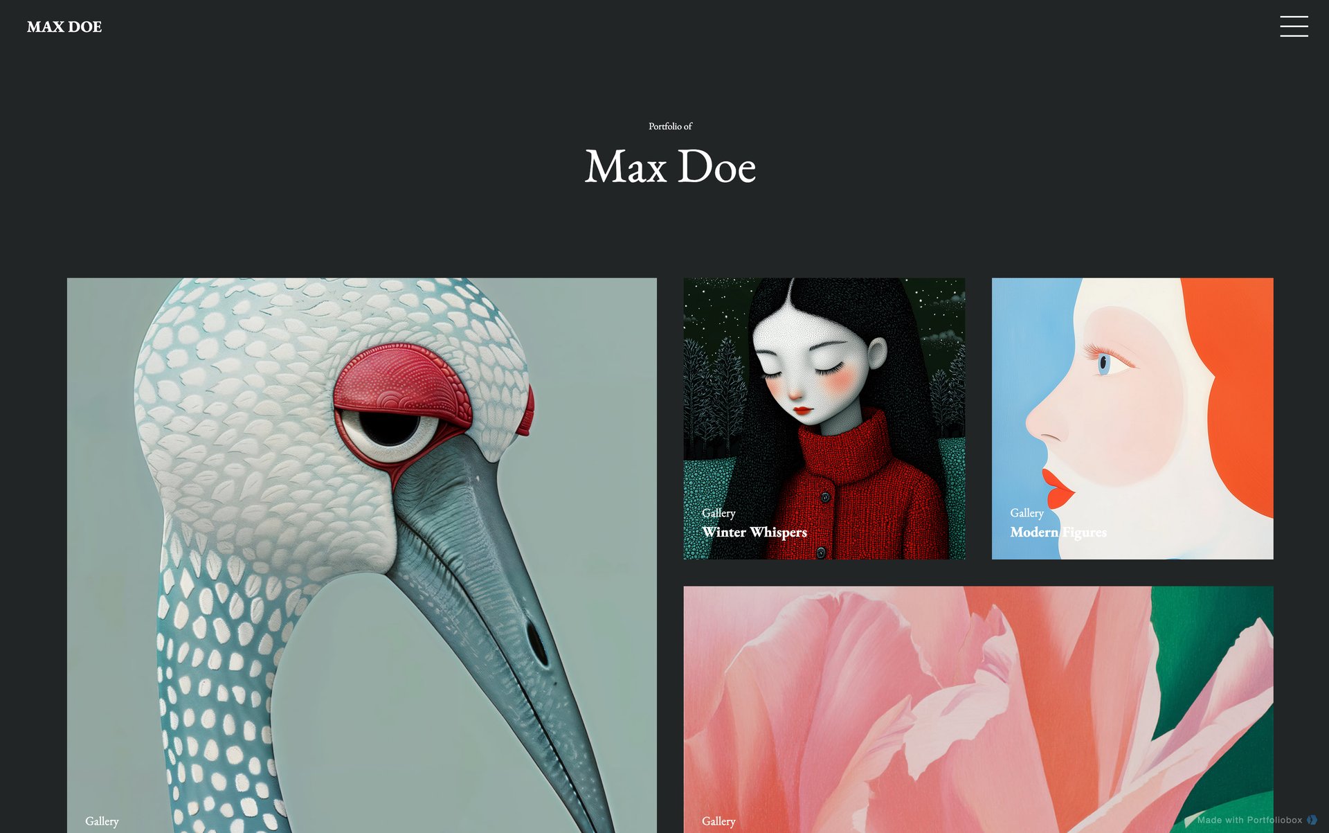 Шаблон портфоліо художника