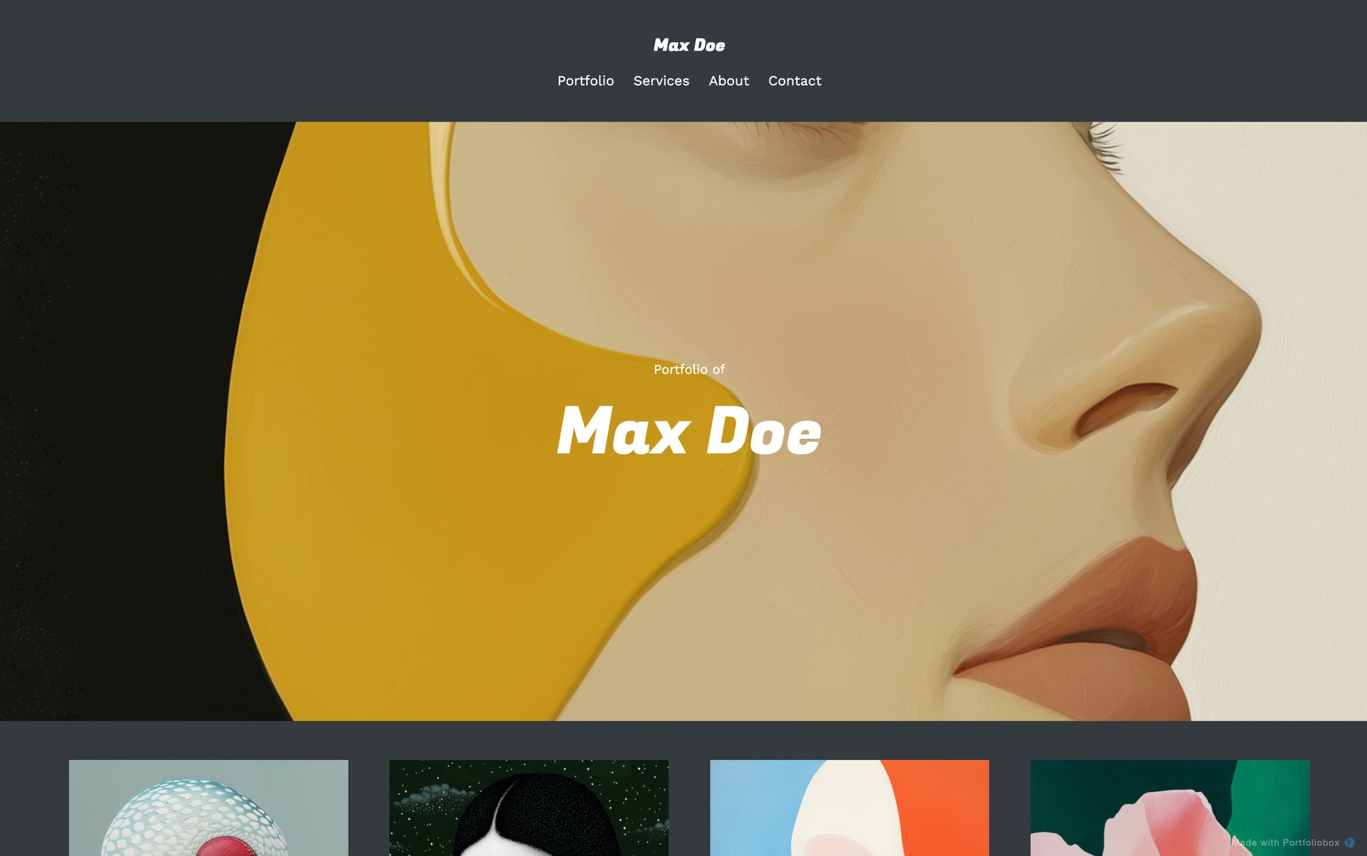 Шаблон портфоліо художника