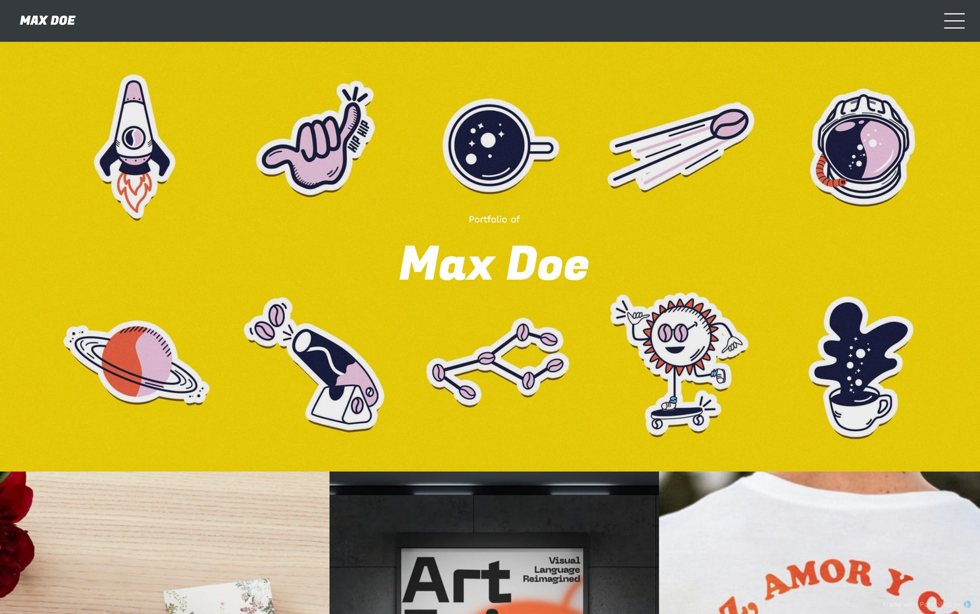 Шаблон портфоліо дизайнера