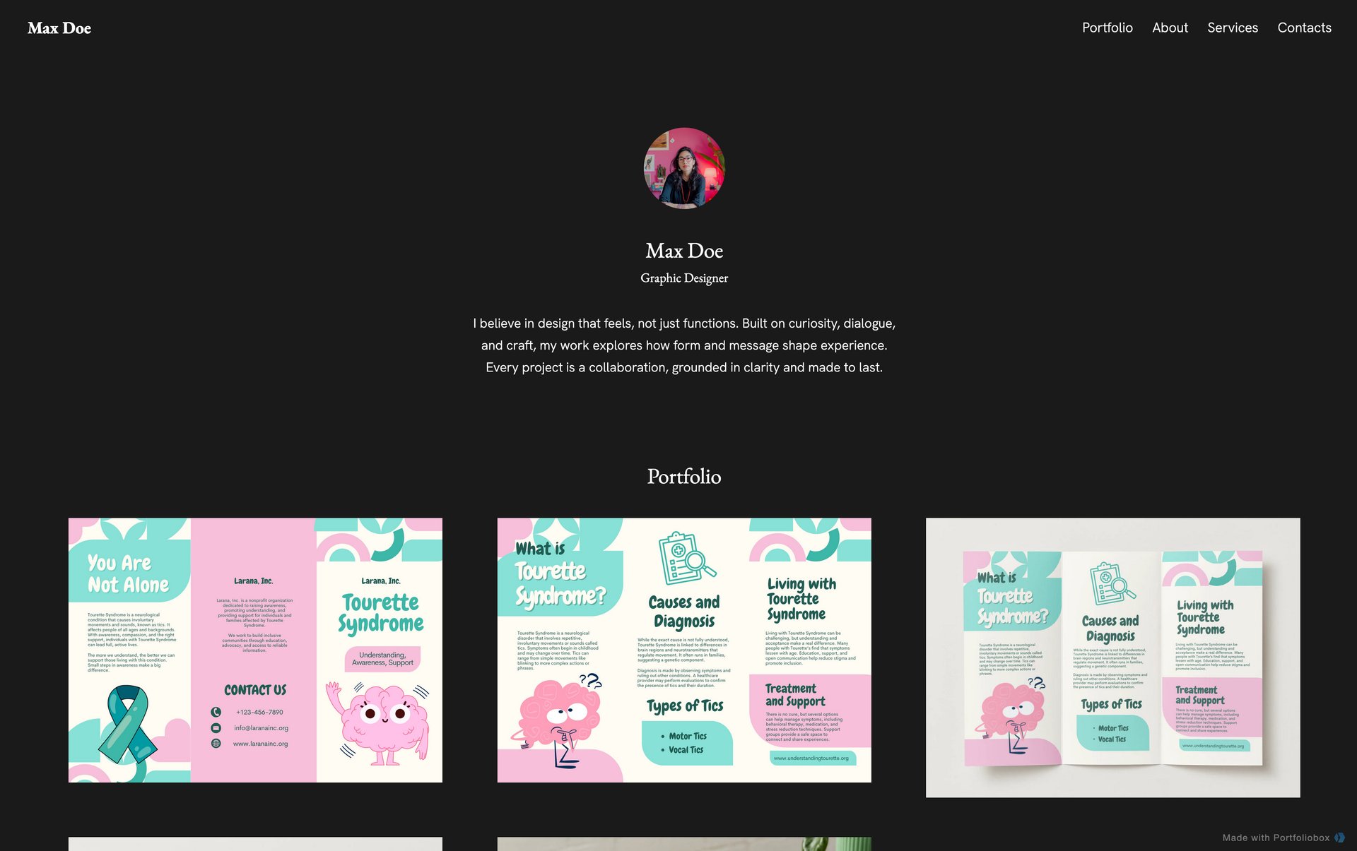 Designer portfolio template