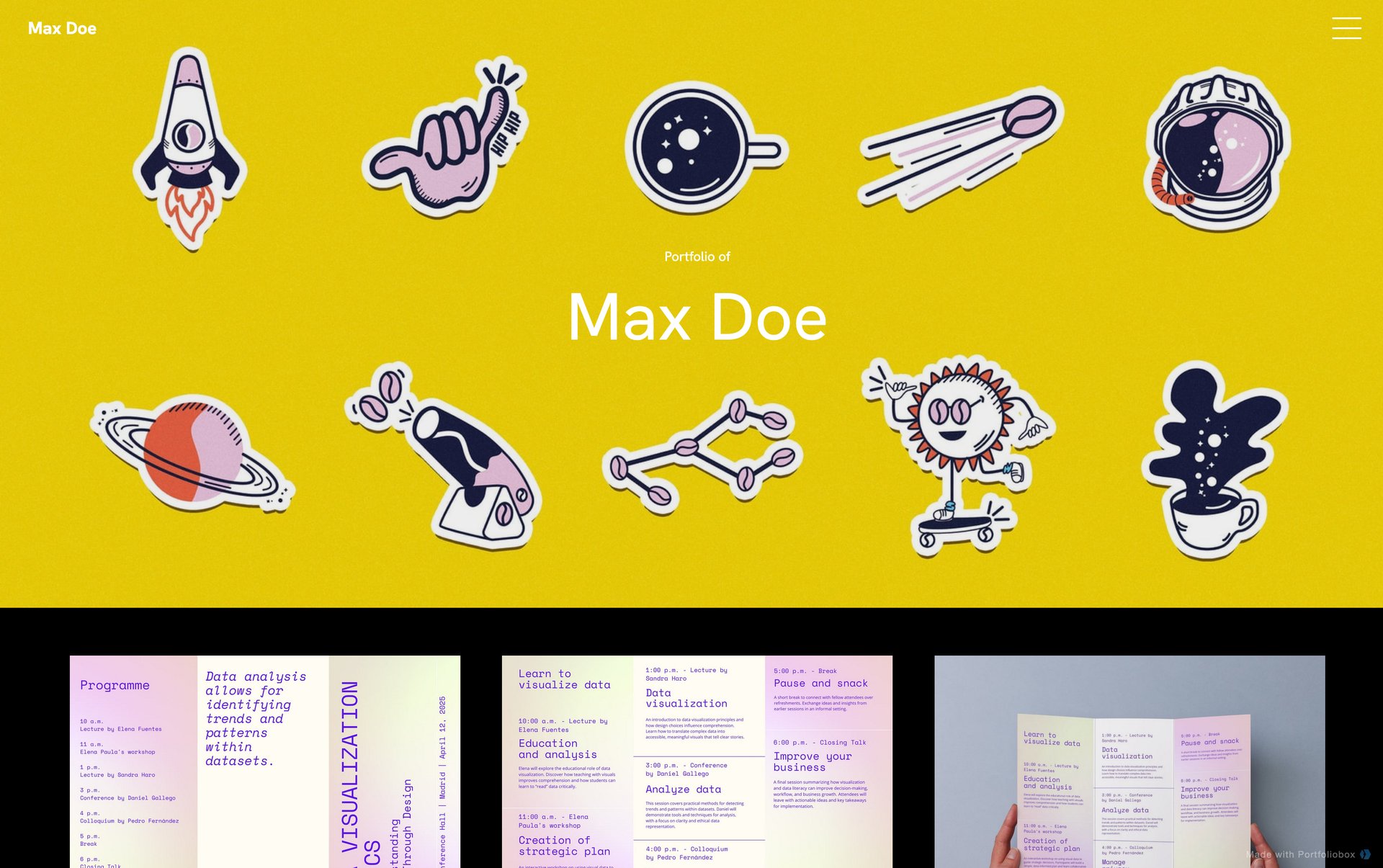 Designer portfolio template