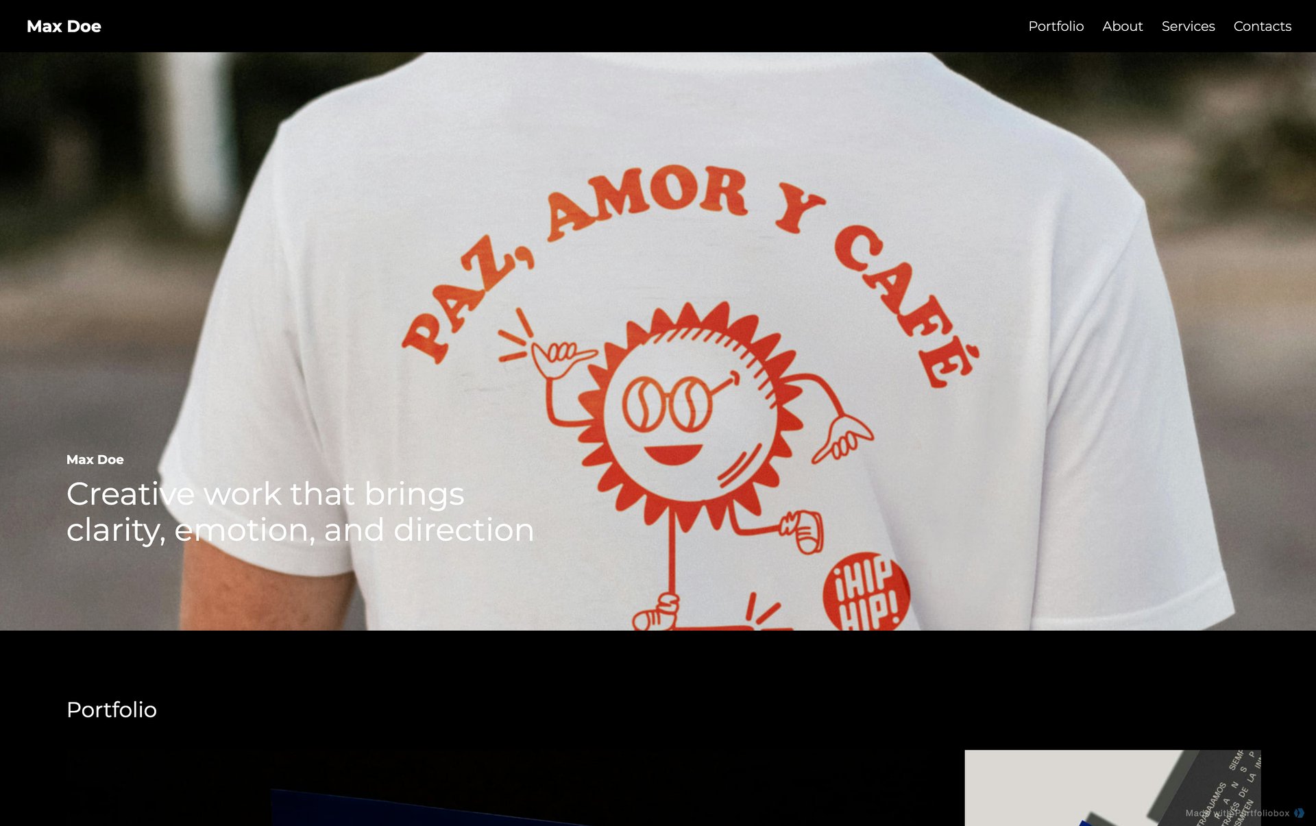 Designer portfolio template