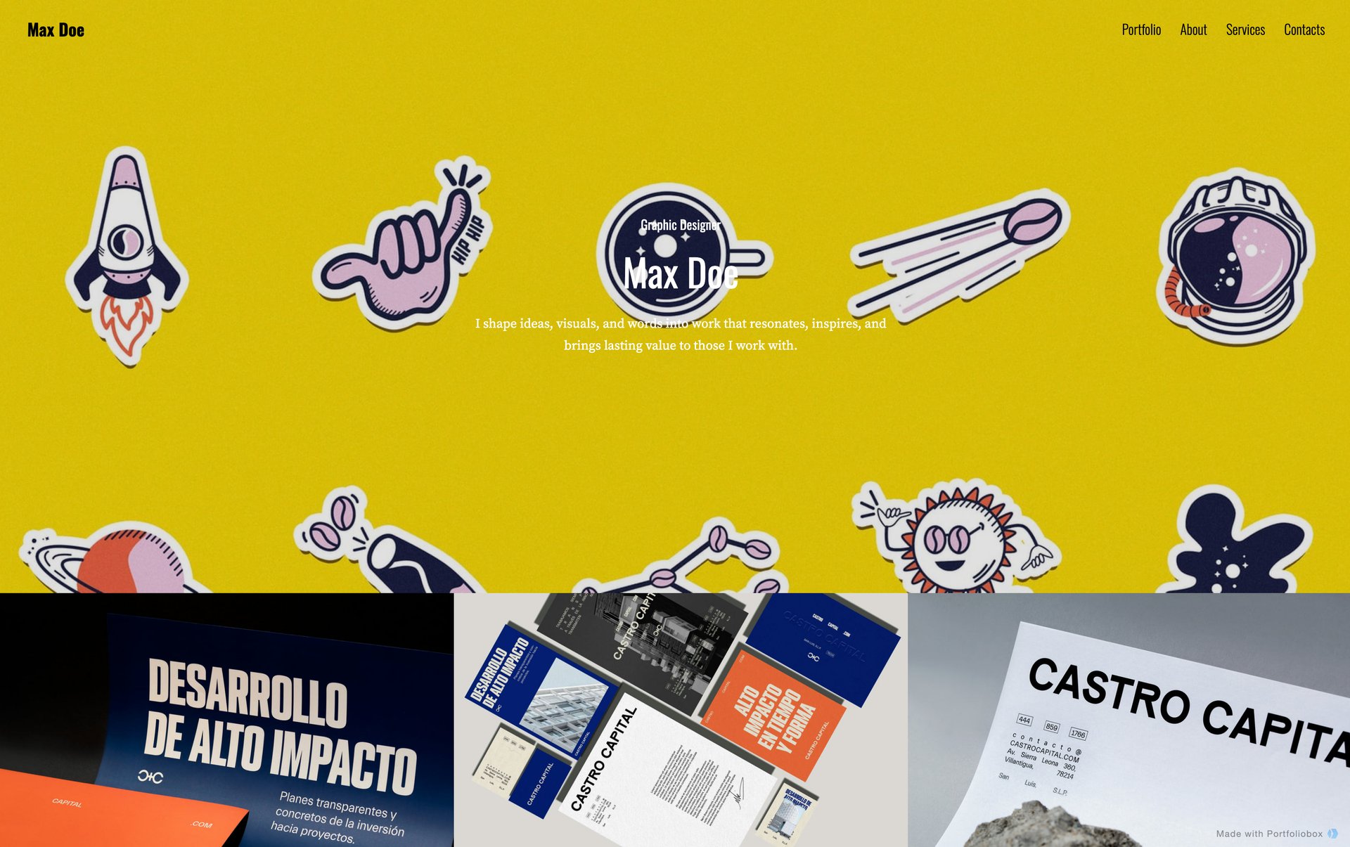 Designer portfolio template