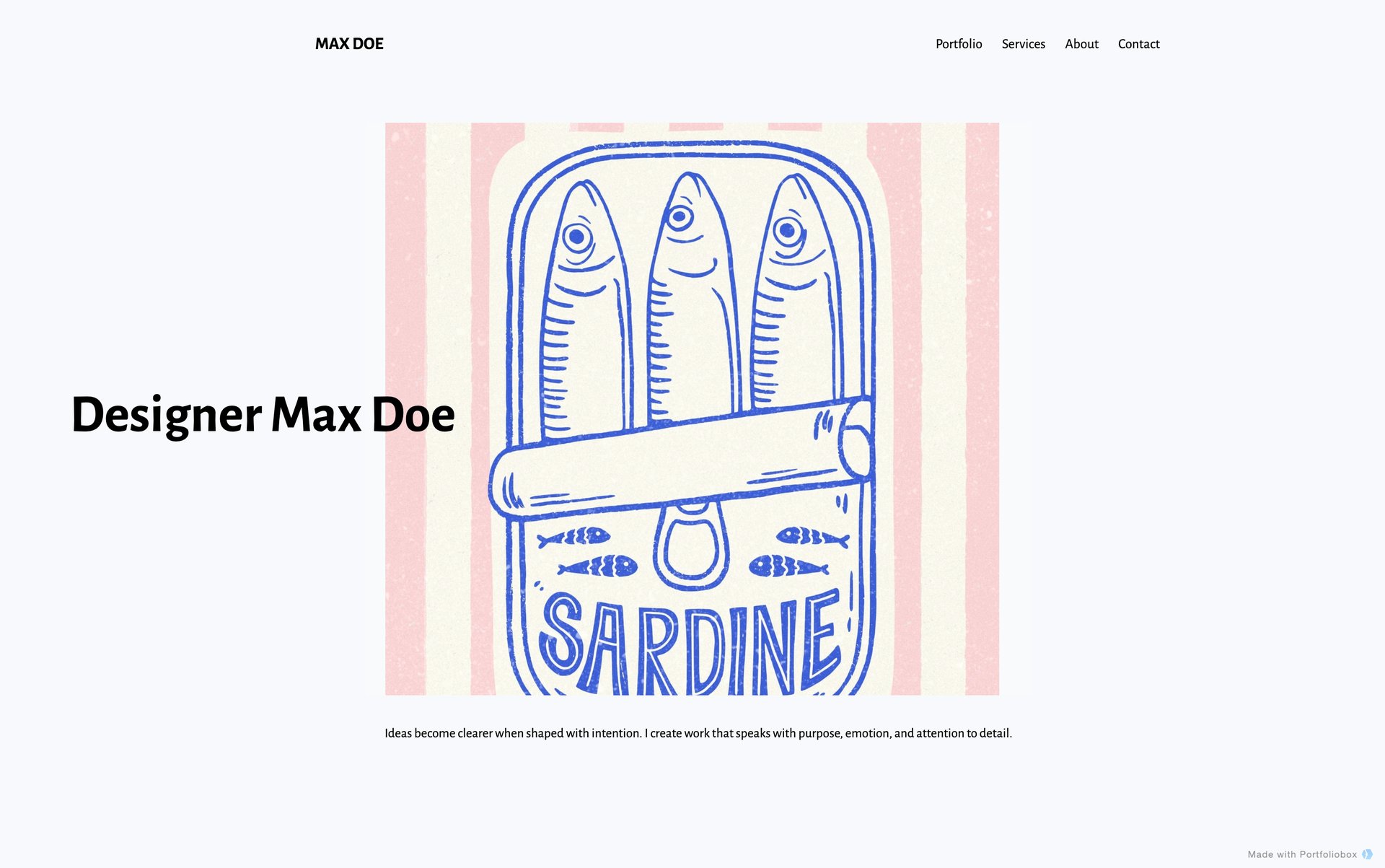 Шаблон портфоліо дизайнера