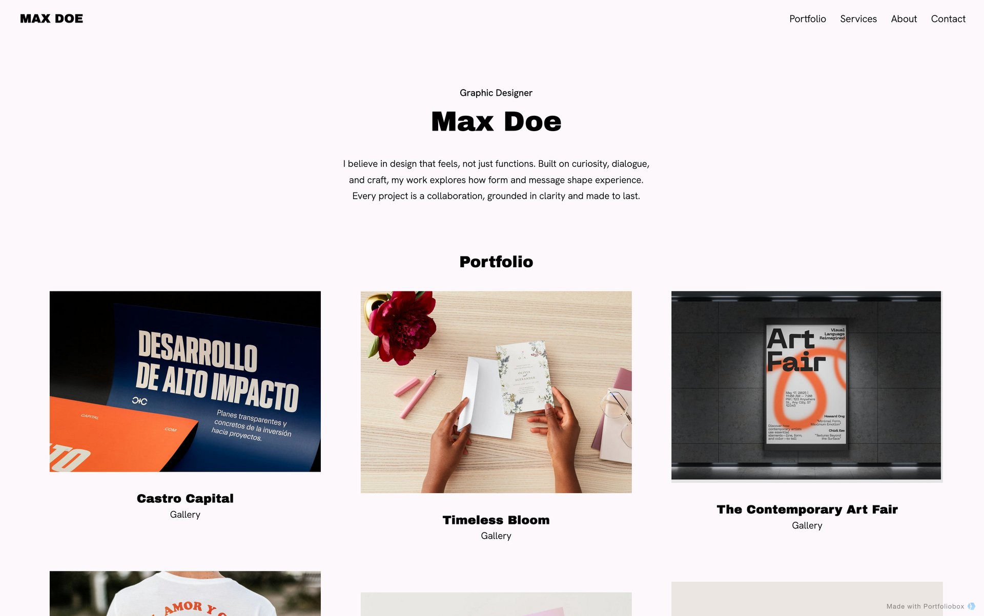 Шаблон портфоліо дизайнера