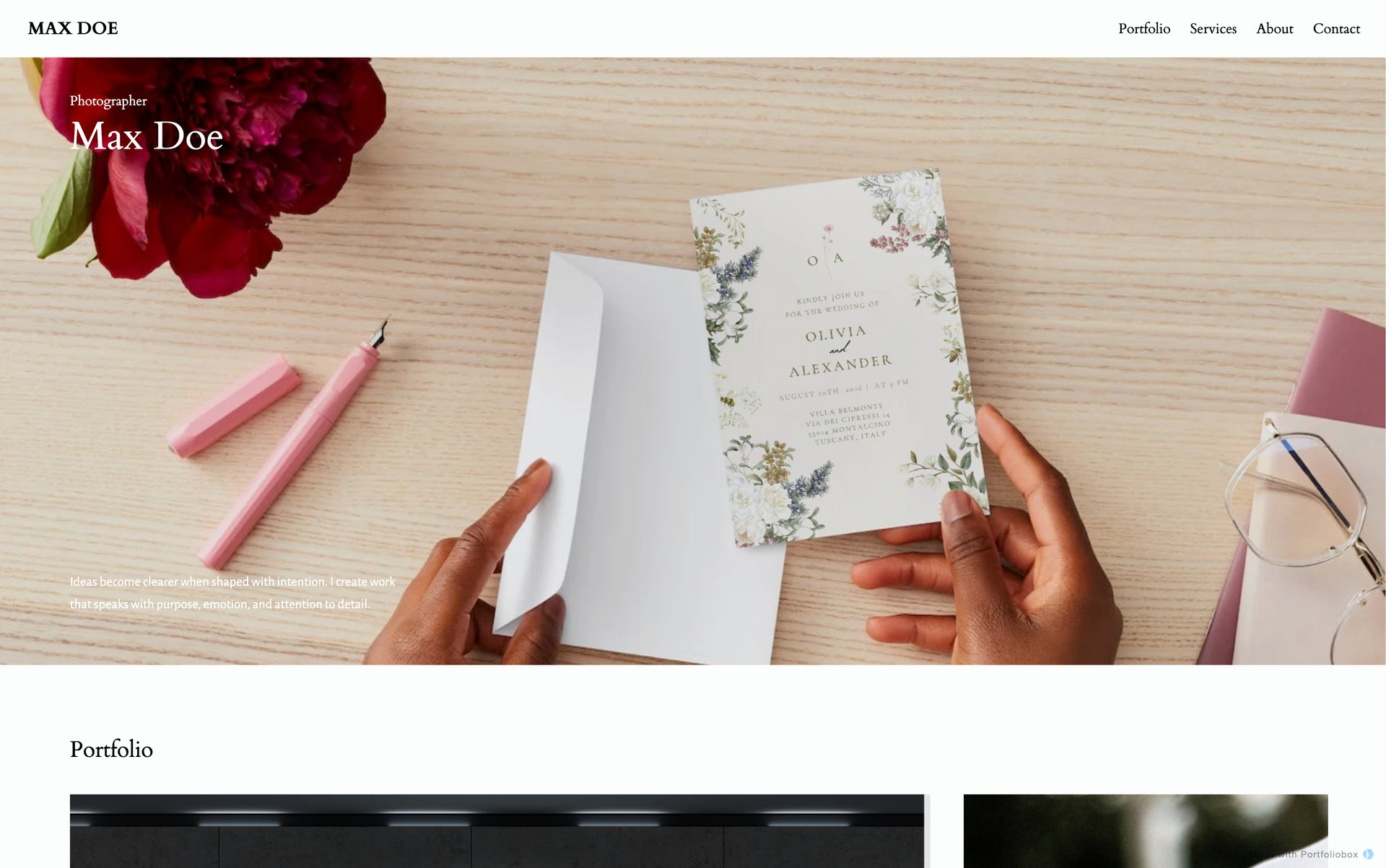 Шаблон портфоліо дизайнера