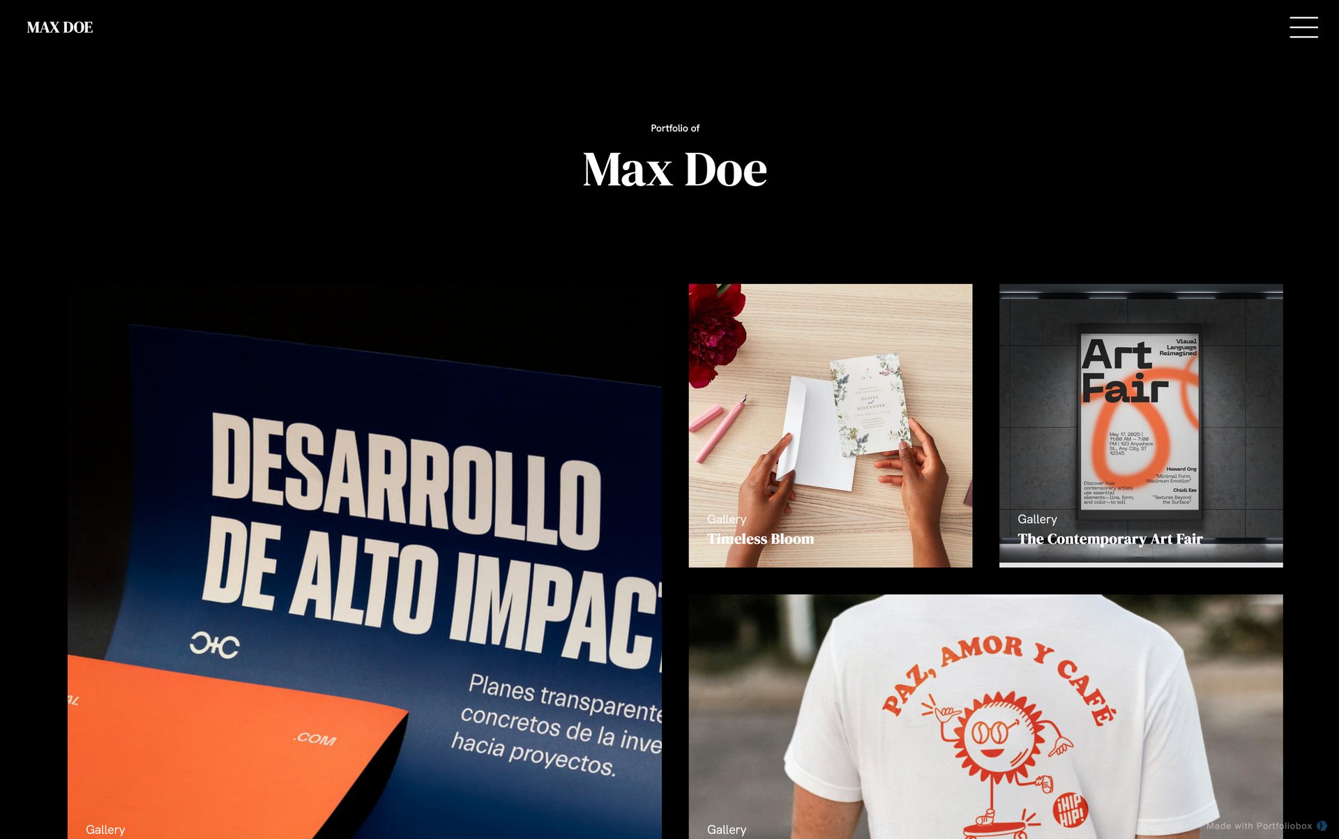 Шаблон портфоліо дизайнера