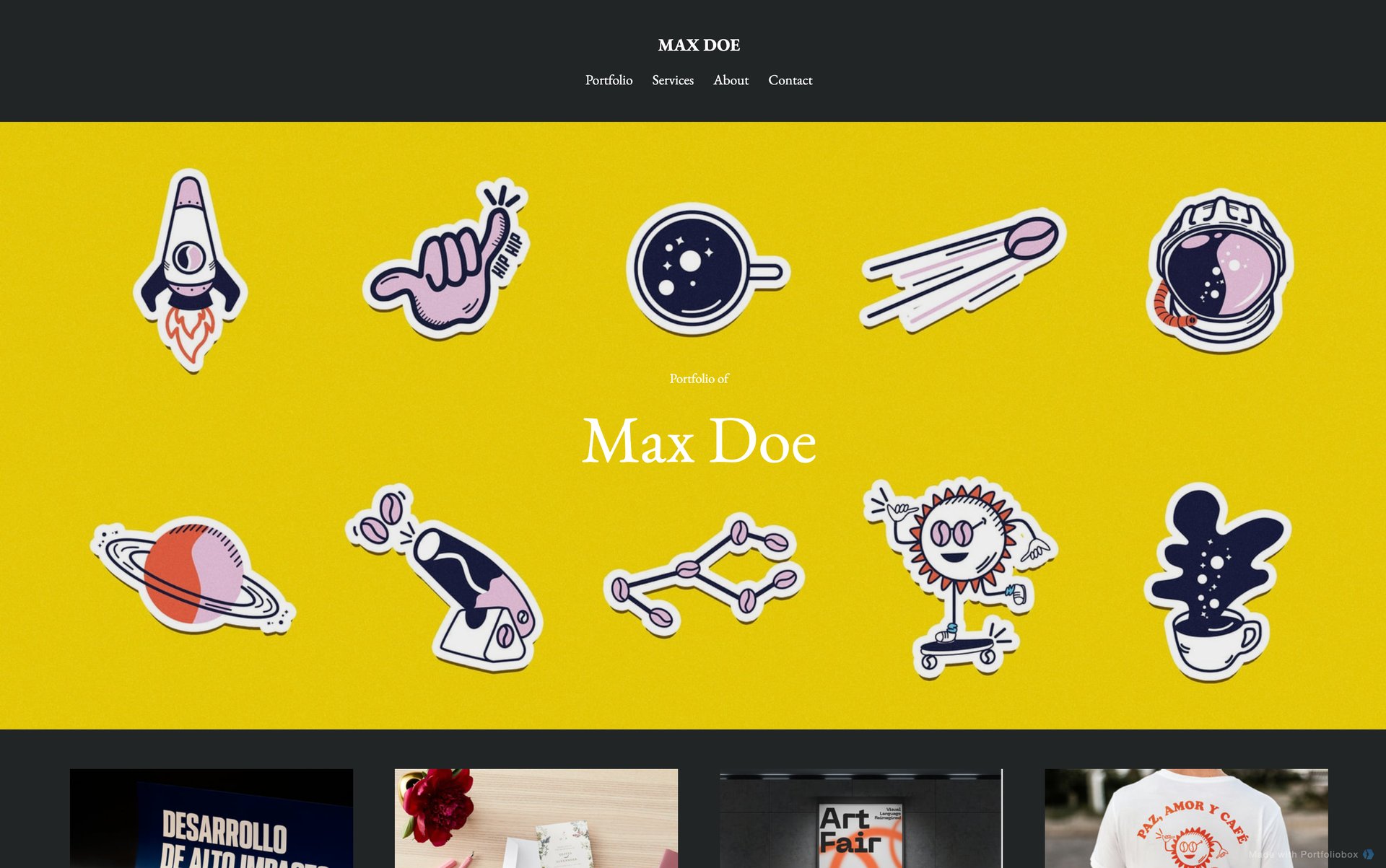 Шаблон портфоліо дизайнера