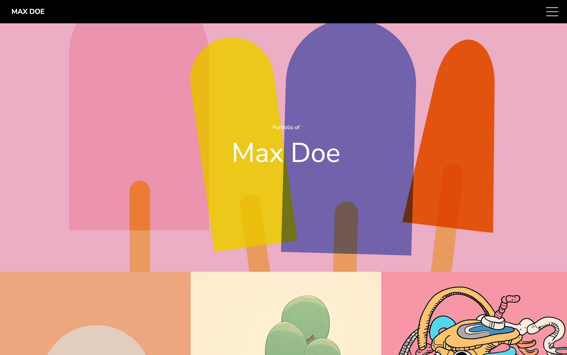 Шаблон портфоліо ілюстратора