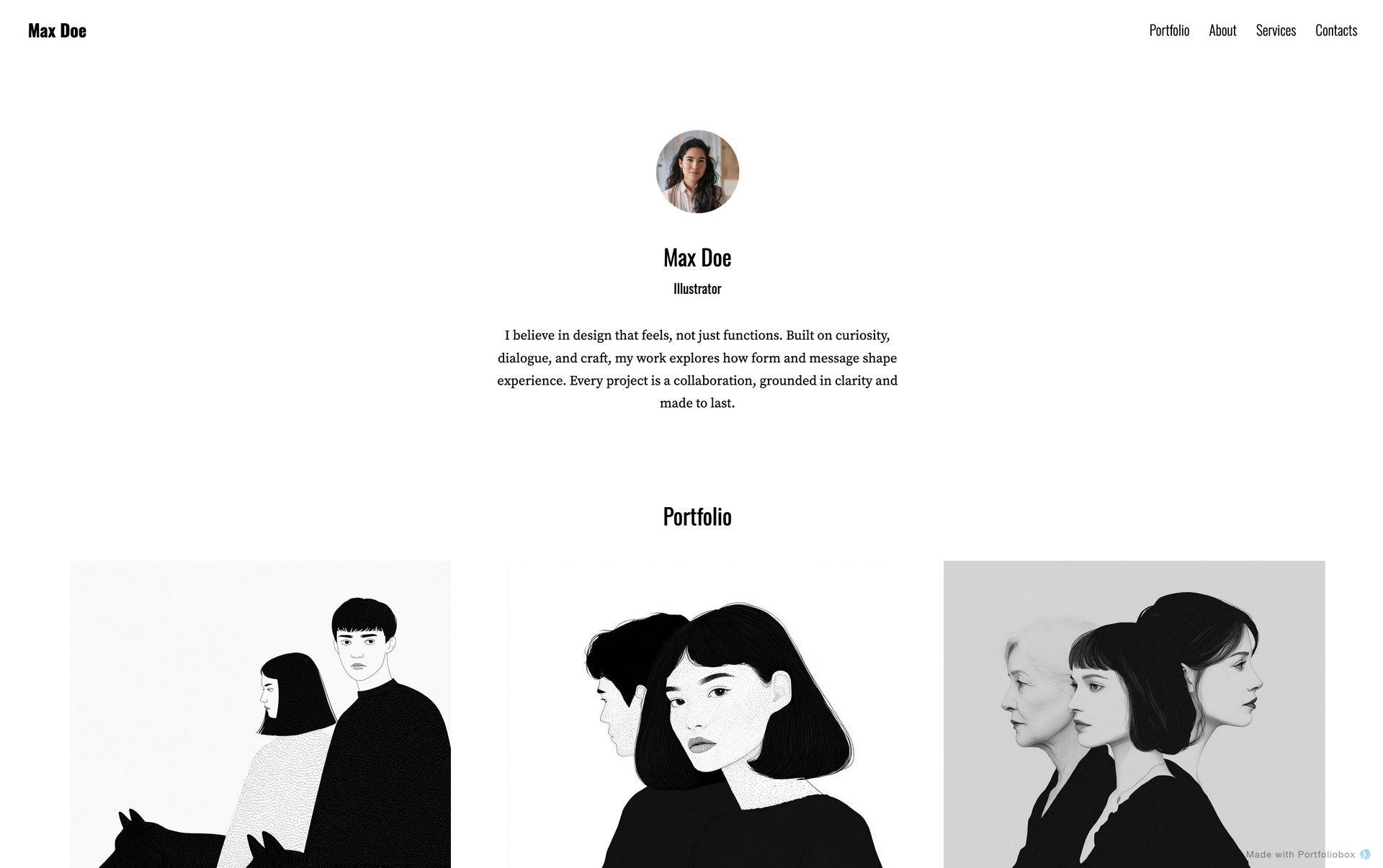Illustrator portfolio template