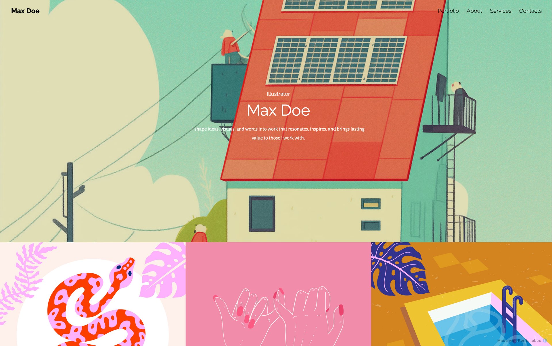 Illustrator portfolio template