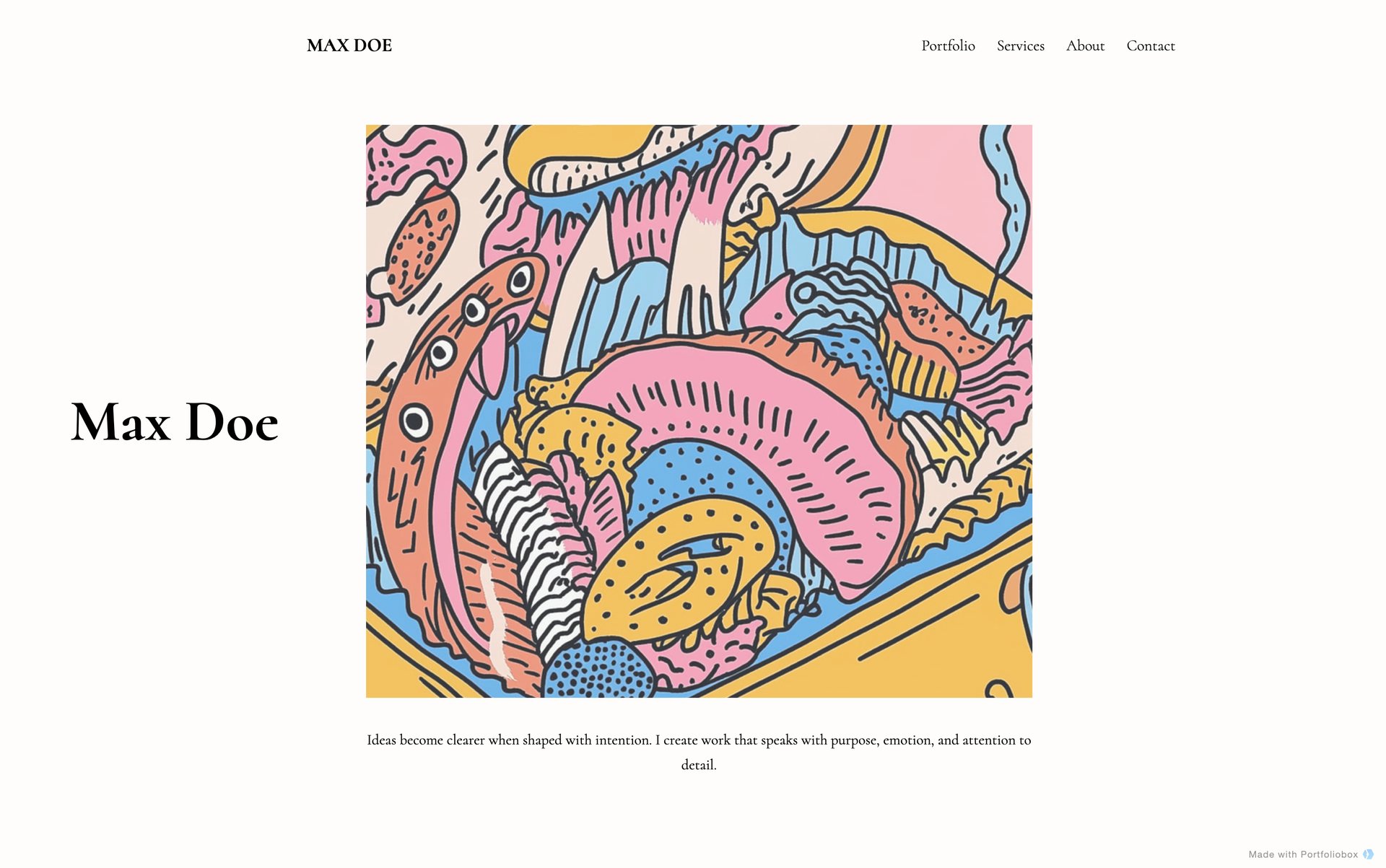 Шаблон портфоліо ілюстратора