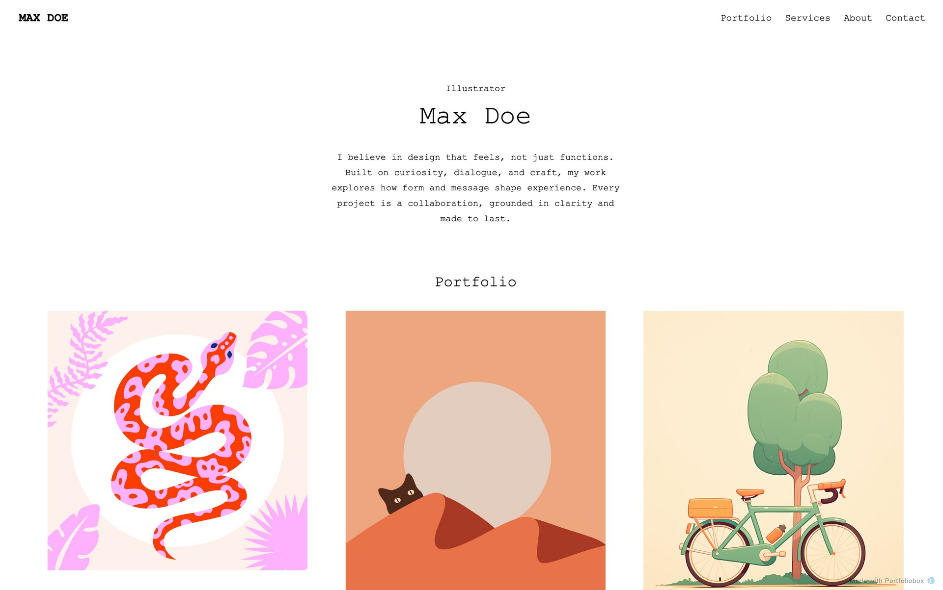 Шаблон портфоліо ілюстратора