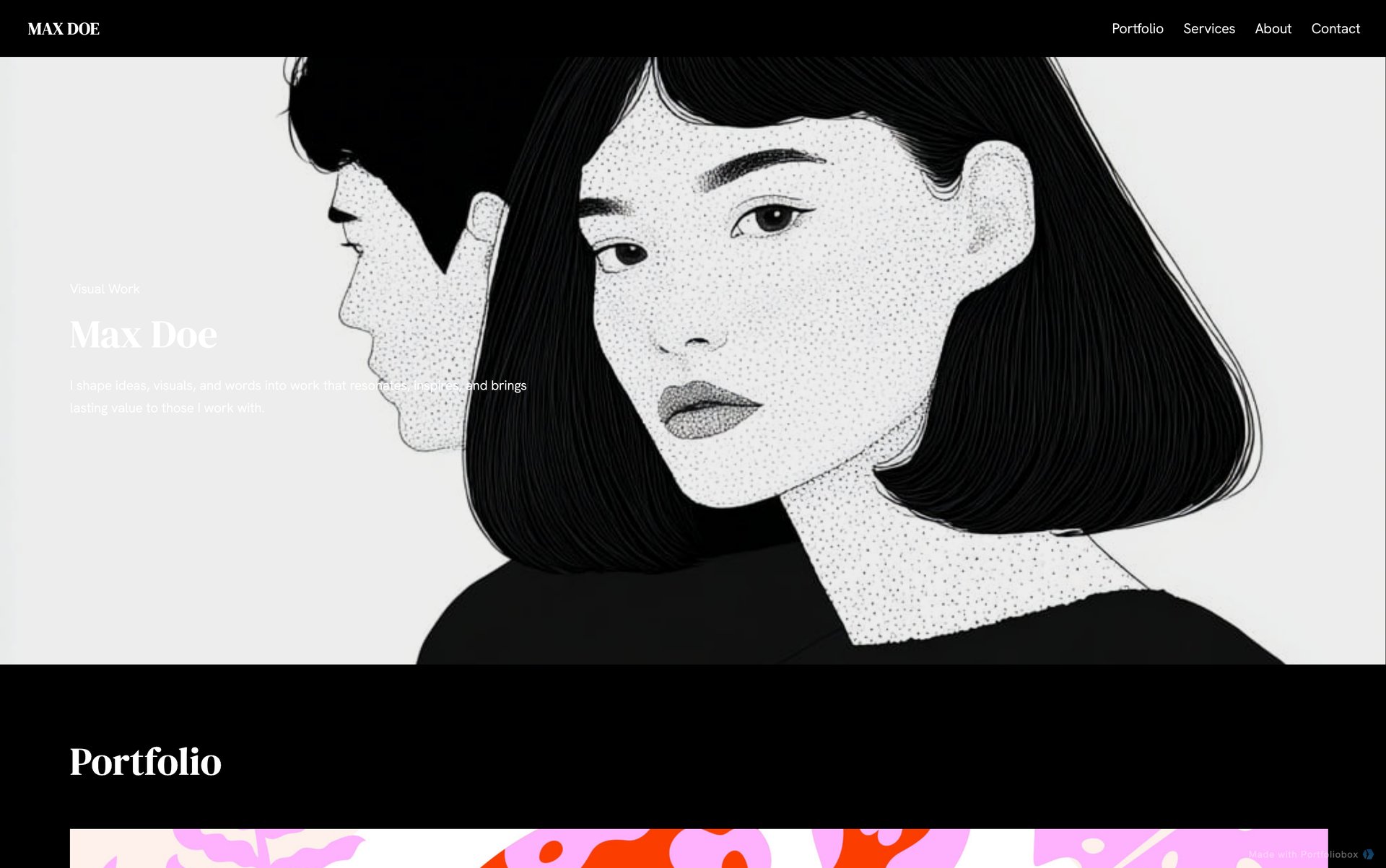 Шаблон портфоліо ілюстратора