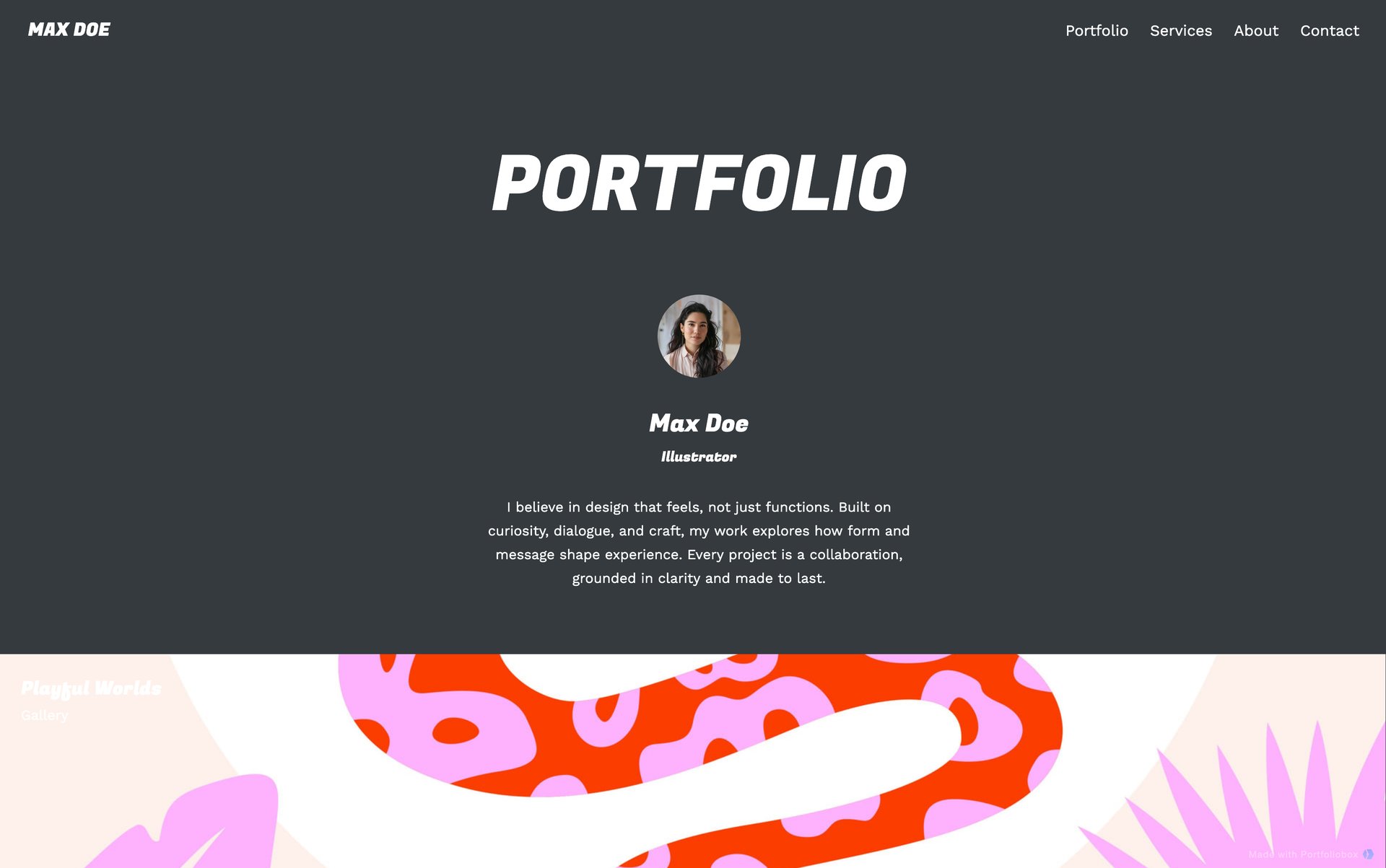 Шаблон портфоліо ілюстратора